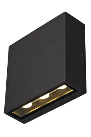Shop Nu SLV - Big Quad up/down wandverlichting 8,2W warm wit - Antraciet