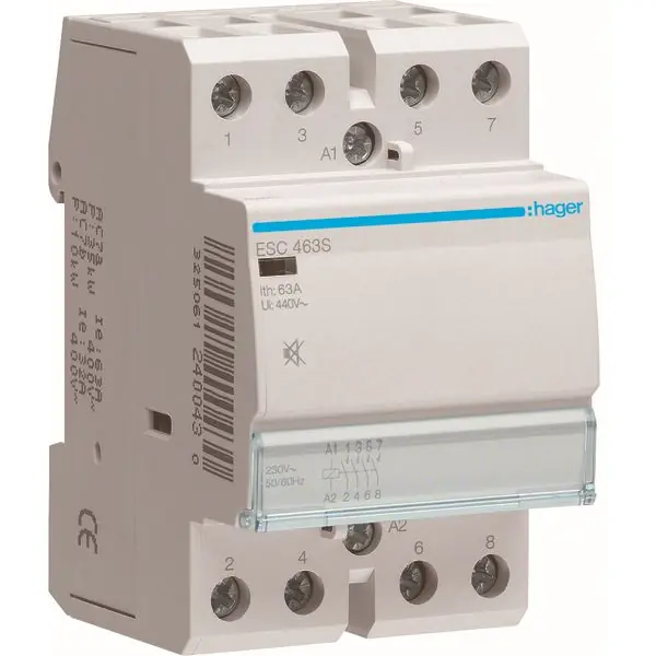 Nu Kopen Hager - Contactor 63A - 230Vac - 4NO - ESC463S