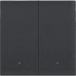 Nieuw Niko - afwerkingsset met lens - dubbele elektronische schakelaar/drukknop - black coated - 161-32004