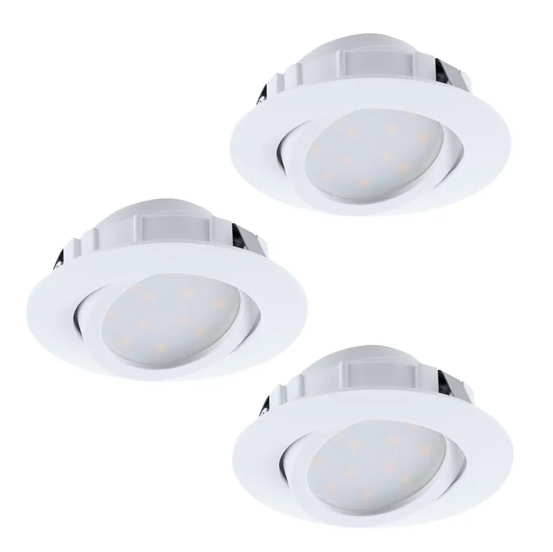 Eglo - Led plafondspot Pineda Round (3x) 3x4,9w - 3000K - 8,4cm wit Populair