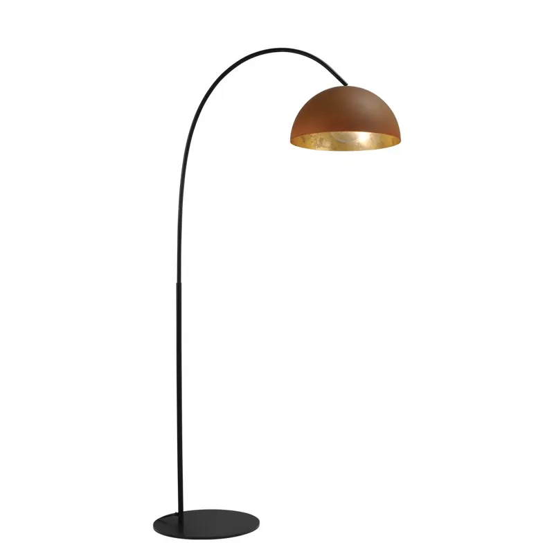 Betaalbaar Masterlight - Vloerlamp Industria 186 roestbruin met goud