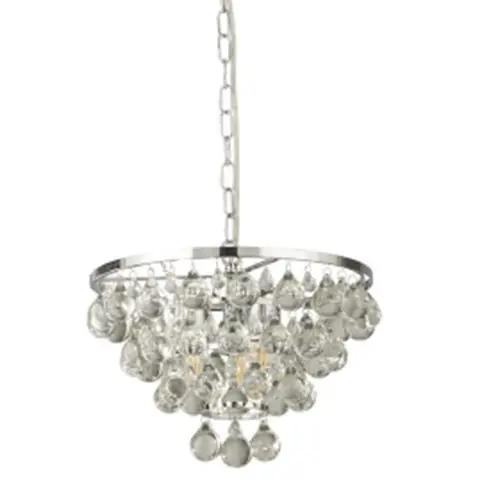 Fabrieksprijs Searchlight - Kristallen hanglamp Michelle 65cm metaalgrijs