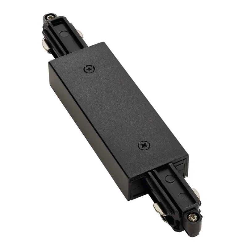 SLV - Zwarte Connector 1-Fase langsverbinder elektrisch met voedingsmogelijkheid Alleen Vandaag