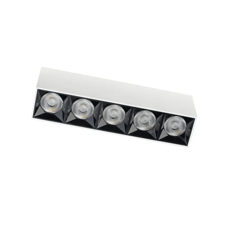 Korting Lyora - Witte opbouwspot Midi Led 5x1 leds - 3000K