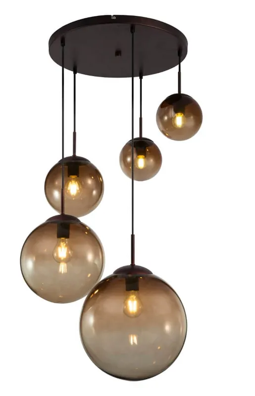 Superprijs Globo - Glazen vide hanglamp Varus Ø 65cm