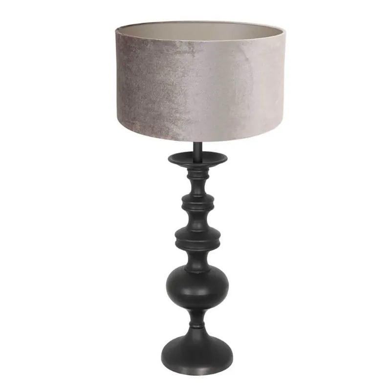 Bestel Nu Steinhauer - Klassieke schemerlamp Lyons C met taupe velours kap