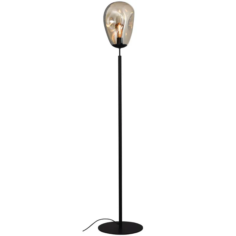 Fabrieksprijs Masterlight - Vloerlamp Lava Ø 22,5cm goud glas