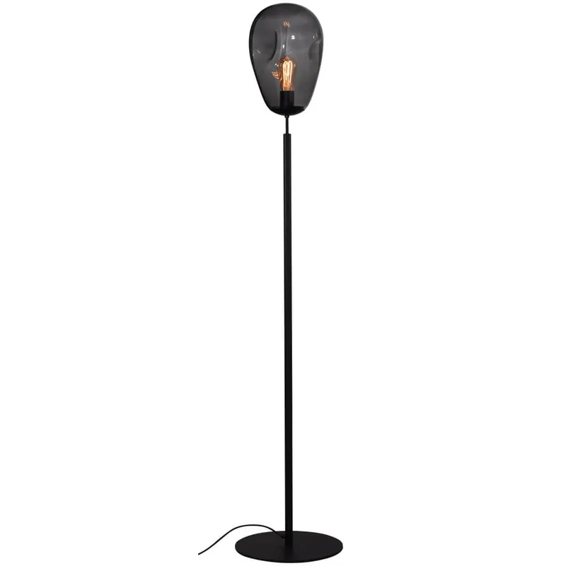 Fabrieksprijs Masterlight - Vloerlamp Lava Ø 22,5cm smoke glas