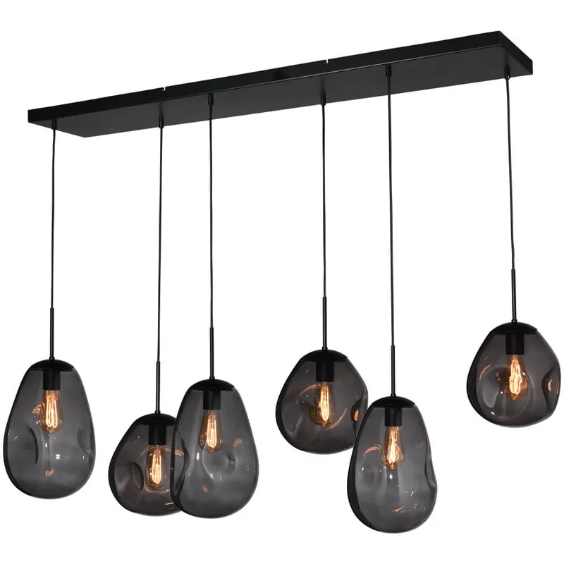 Shop Nu Masterlight - Hanglamp Lava 6x smoke glas