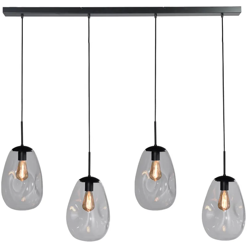 Gecertificeerd Masterlight - Hanglamp Lava 4x helder glas Ø 22,5cm