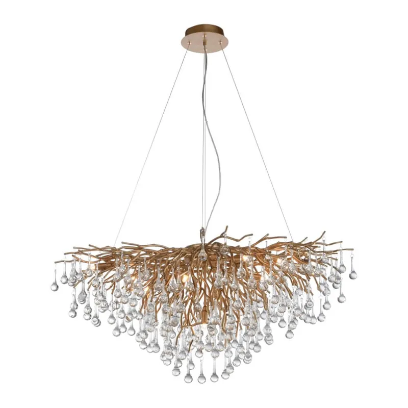Fabrieksprijs Paul Neuhaus - Unieke kroonluchter Icicle antiek messing