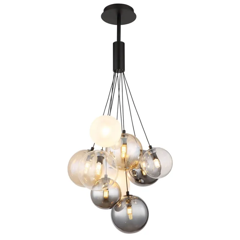 Exclusieve Aanbieding Globo - Zwarte hanglamp Ballgi glas
