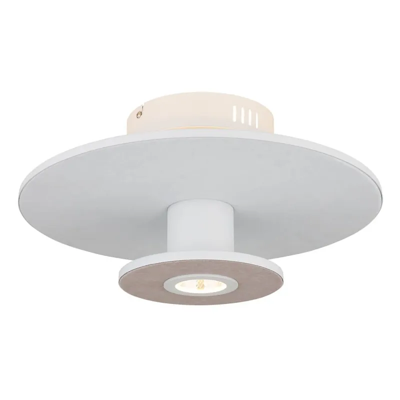 Aanbieding Globo - Witte plafondlamp Carter Ø 38cm met vilt