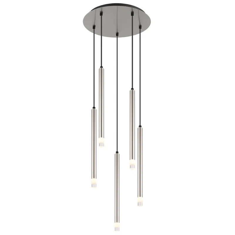 Globo - Design hanglamp Ryan 5-lichts nikkel Goedkoop