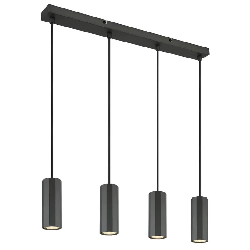 Nieuw Globo - Grijze hanglamp James 4-lichts