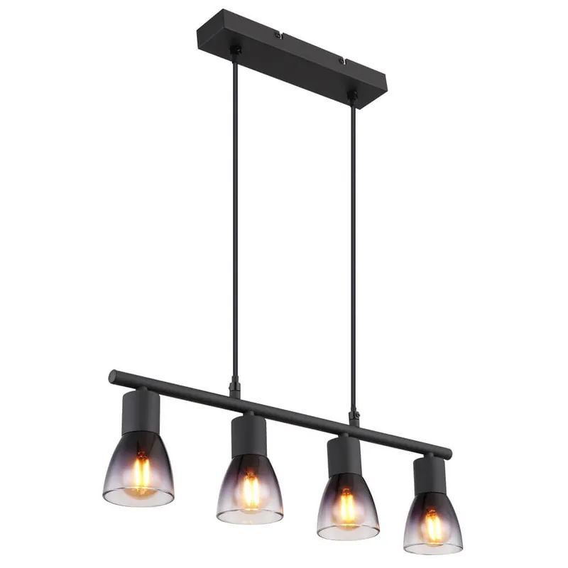 Globo - Zwarte hanglamp Satella 4-lichts Express Levering