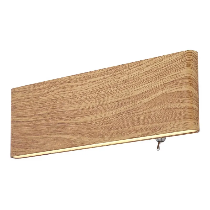 Laatste Versie Globo - Design wandlamp Siegfried S hout met schakelaar