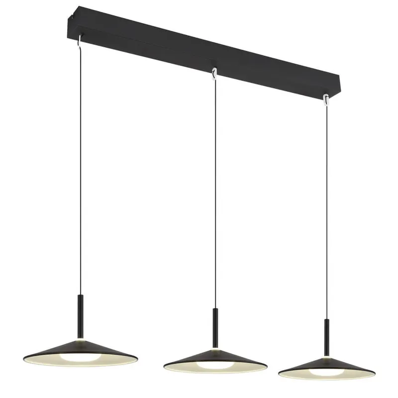 Gereduceerde Prijs Globo - Design hanglamp Lampone 3-lichts zwart