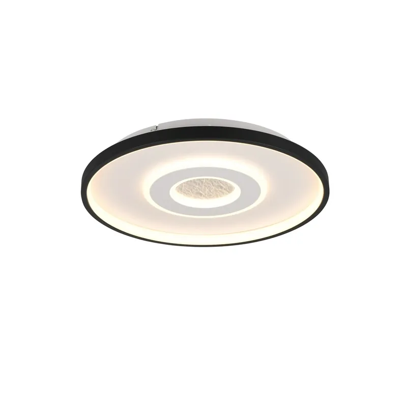 Trio - Ronde plafondlamp Nazar zwart met wit Gecertificeerd