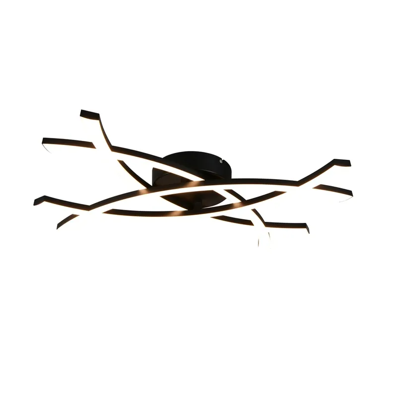 Speciale Aanbieding Trio - Moderne plafondlamp Pollock 40cm zwart