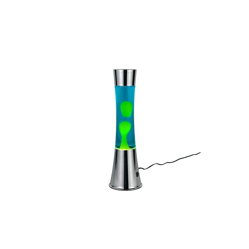 Premium Trio - Lavalamp Etna zilver met groen