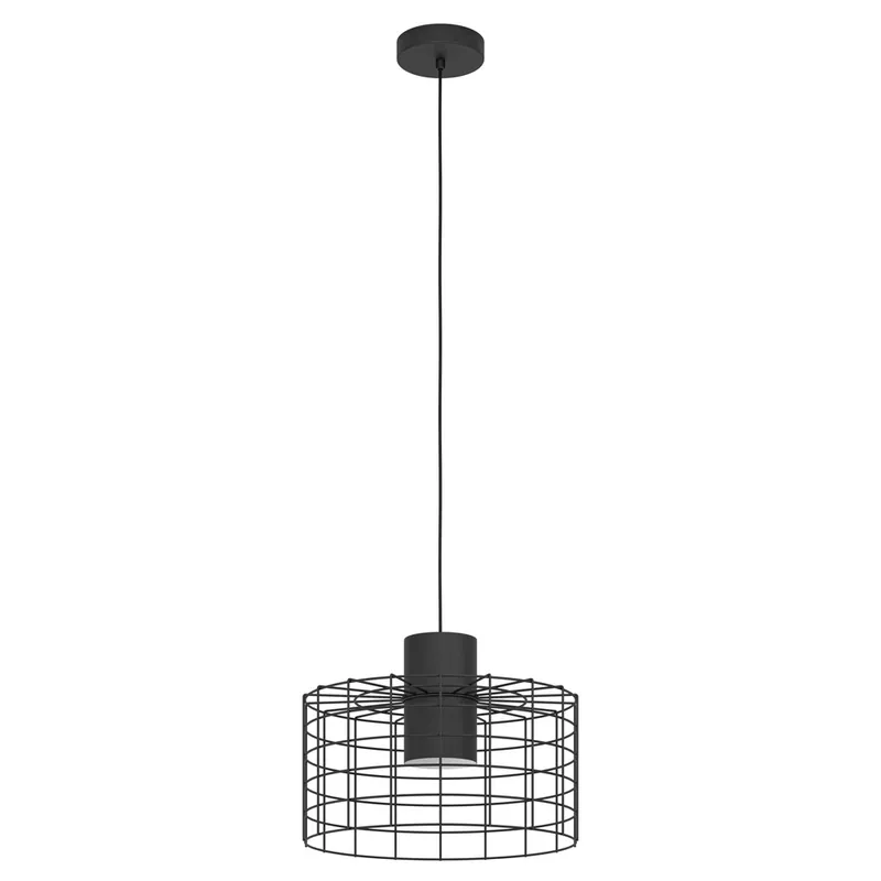Eglo - Hanglamp Milligan zwart kooi Ø 38cm Gecertificeerd