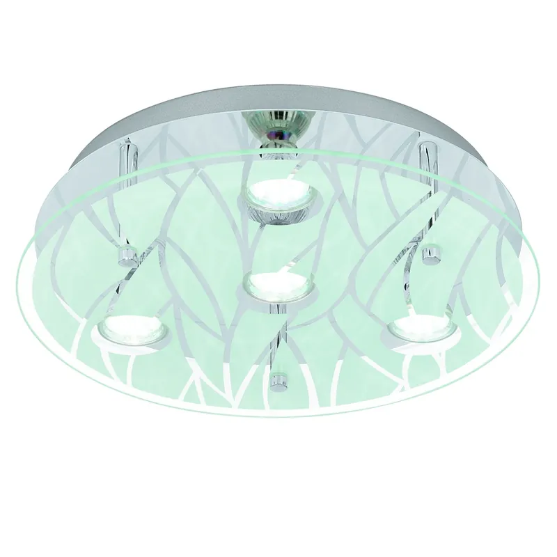 Gratis Retour Eglo - Ronde plafondlamp Farella chroom