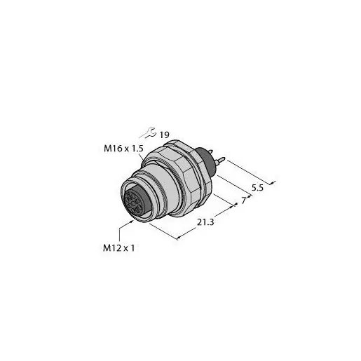 Turck ACCESSORIES FOR ACTUATOR/SENSOR CABLES FEMALE FLANGE WITH PRINT CONTA Laatste Kans