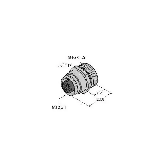 Bestseller Turck ACCESSORIES FOR ACTUATOR/SENSOR CABLES FEMALE FLANGE WITH SOLDER CONT