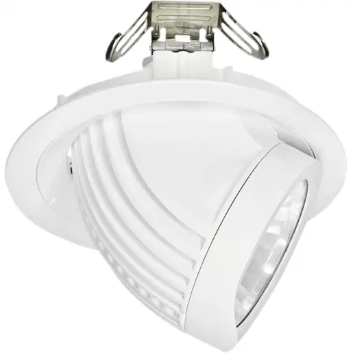 Laatste Versie Macbright Tecno LED downlight 830 symm 3000K 2971lm 1-10V41-80° - Breedstralend Steekklem wit 8717696131780