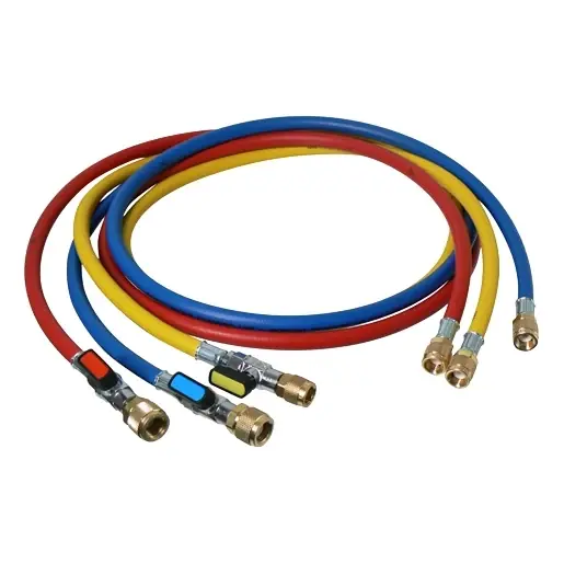 Direct Beschikbaar Refco vulslangenset met kogel- afsluiter R410 60bar
