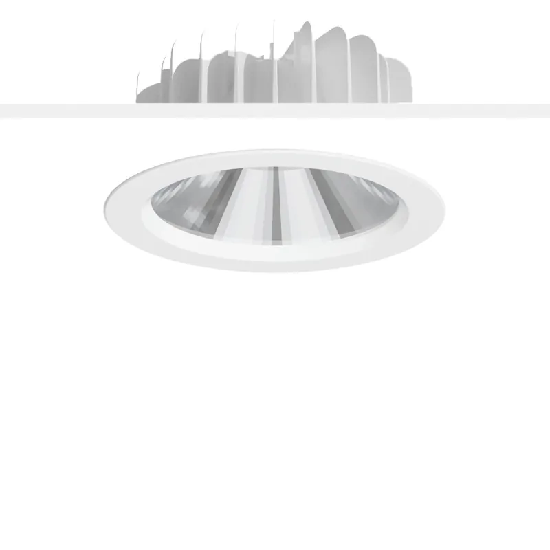 RZB Ledona LED downlight rond 940 symm 4000K 1700lm >80° - Extreem breedstralend Steekklem wit 901801.002.1 Op = Op