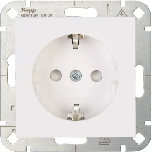 Betrouwbaar Kopp HK07 wandcontactdoos 1V RA SH helder wit