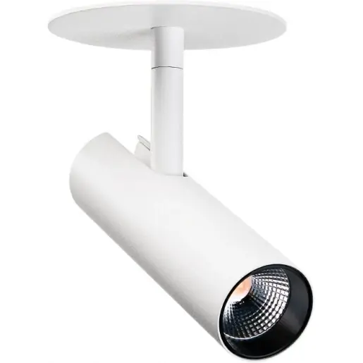 Gereduceerde Prijs SG Lighting Tube Micro inbouwspot exclusief extra ring symm 2700K 680lm 135x39mm DALI DALI-2 21-40° - Mediumstralend Steekklem wit 320750
