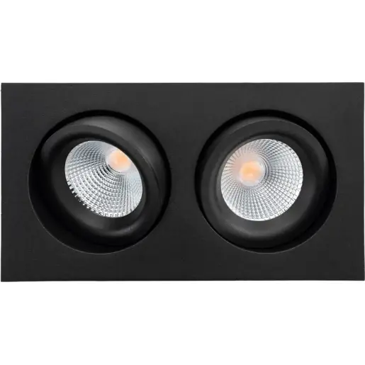 SG Lighting Junistar Lux LED inbouwspot symm 3000K 980lm 175x95mm faseafsnijding 41-80° - Breedstralend zwart 902597 Rechtstreeks Van De Fabrikant