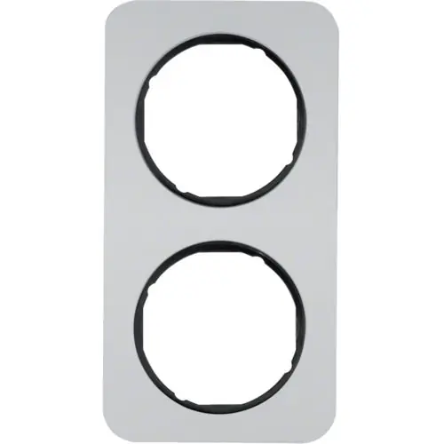 Hager Berker R.1 - Afdekraam 10122184 Aluminium/Zwart Superprijs